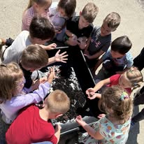 Students doing a hands-on activity